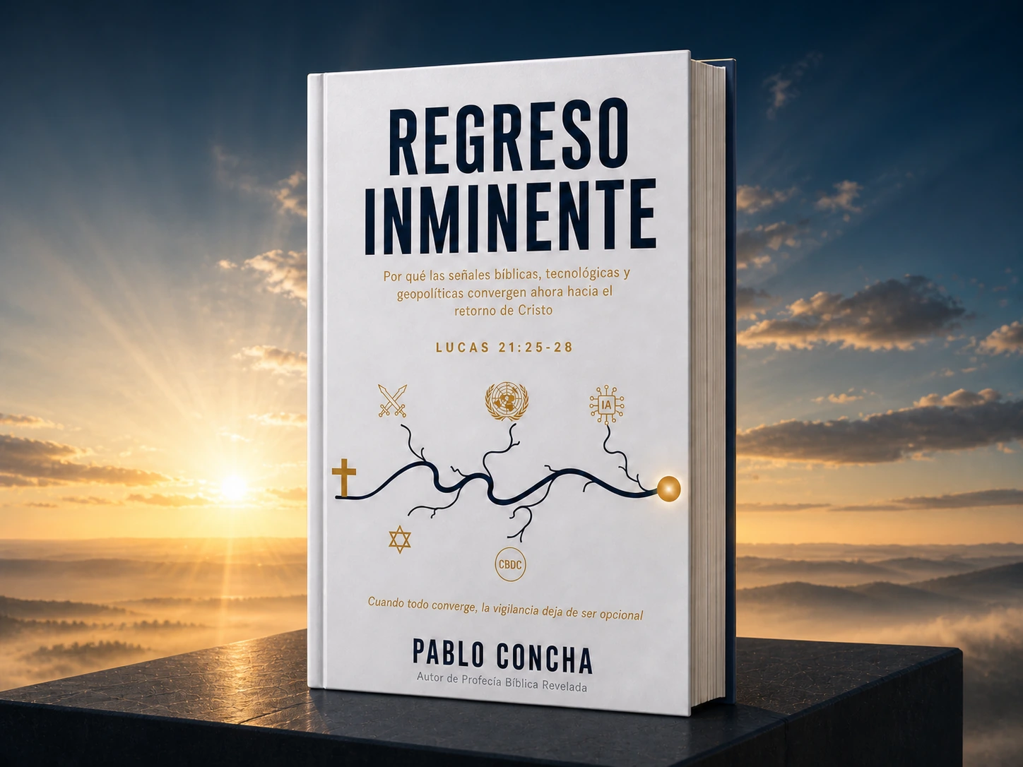 Mockup del libro Regreso Inminente, de Pablo Concha